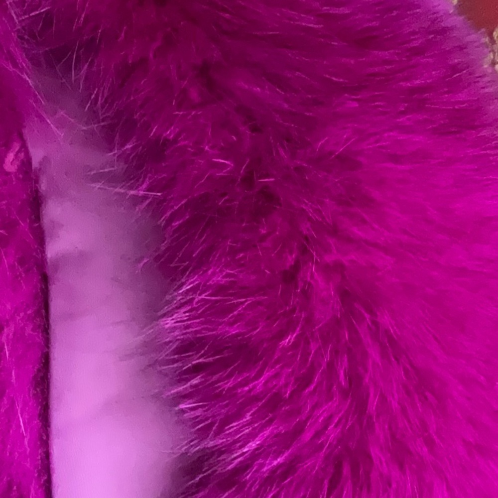 Caster Coat Magenta Wool And Rabbit